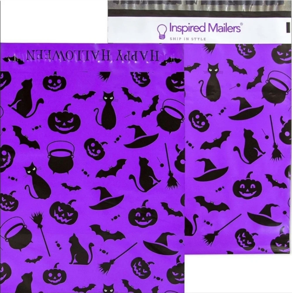 ✅️10 ct 10x13 Halloween purple 💜 poly mailers